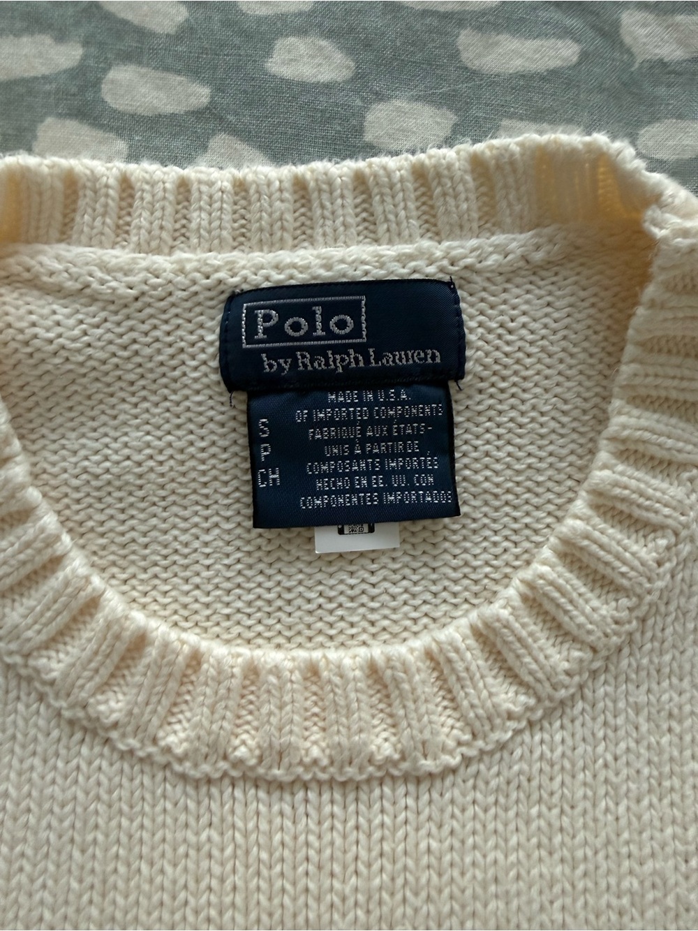 Ralph Lauren Cream American Flag Sweater - Picture 3 of 4